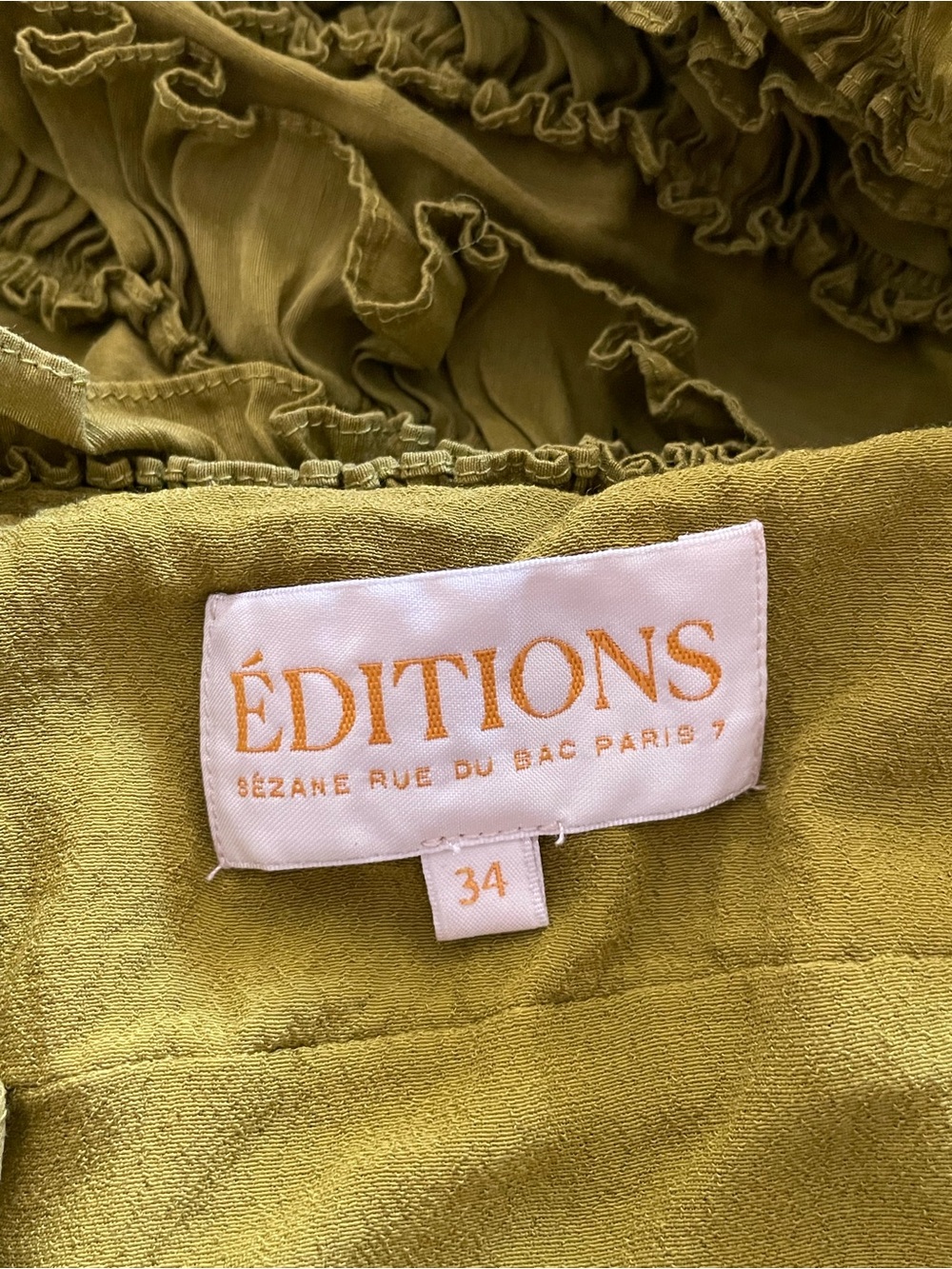 Editions Sezane Princia Ruffle Tier Linen Silk Dress - Picture 8 of 9
